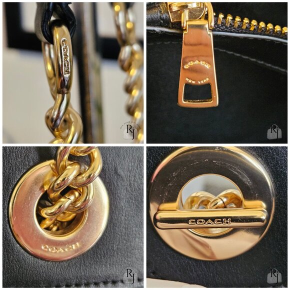 Coach F39711 Brooke Carryall Chain Shoulder Bag – Signature C Black/Brown - Picture 10 of 13